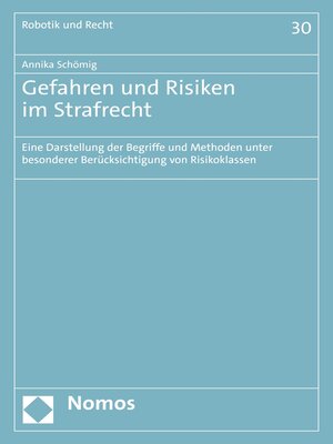 cover image of Gefahren und Risiken im Strafrecht